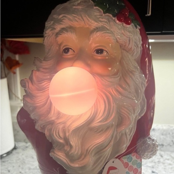SANTA CLAUS Light Up LED BLOWING Bubble CHRISTMAS Bust HOLIDAY Viral TikTok New - Picture 3 of 3